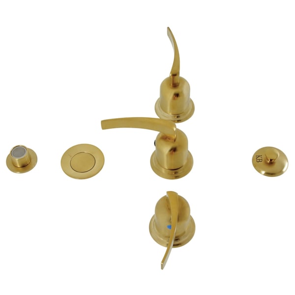 ThreeHandle Bidet Faucet, Brushed Brass